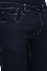 Men's Navy Outdoor Skinny Fit Solid Jeans