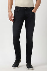Men's Black Outdoor Skinny Fit Solid Jeans