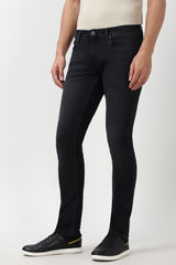 Men's Black Outdoor Skinny Fit Solid Jeans