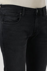 Men's Black Outdoor Skinny Fit Solid Jeans