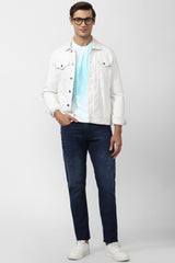 Men's Blue Outdoor Tapered Fit Solid Jeans