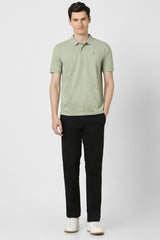 Men's Green Casual Half Sleeves Polo Tshirt