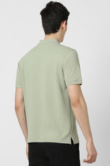 Men's Green Casual Half Sleeves Polo Tshirt