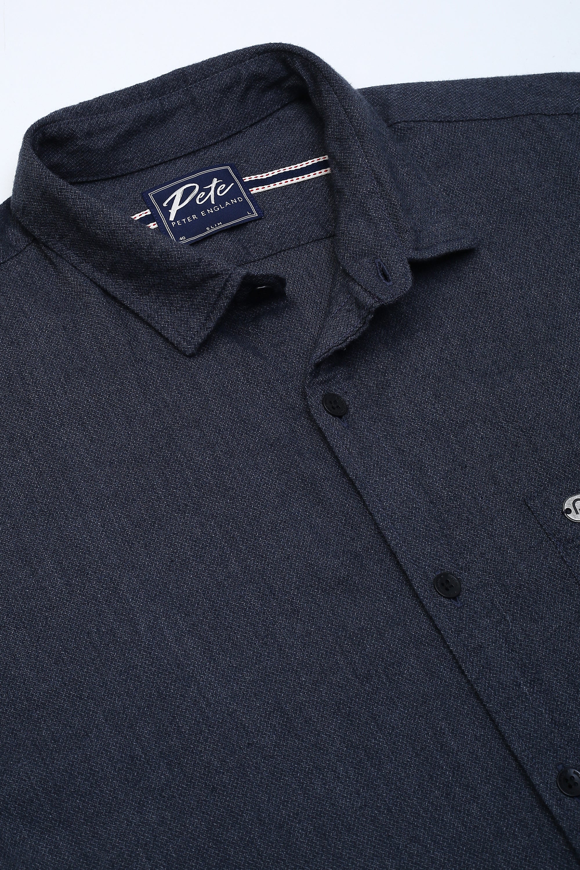 Men's Charcoal Casual Full Sleeves Shirt