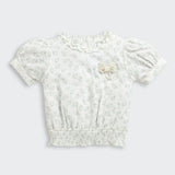 Girls Green Casual Half Sleeves Top and Palazzo Set