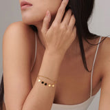 Women's Gold Tiny Plates Bracelet Waterproof & Anti-Tarnish