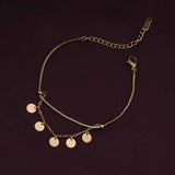 Women's Gold Tiny Plates Bracelet Waterproof & Anti-Tarnish