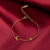 Women's Gold Star Moon Bracelet Waterproof & Anti-Tarnish