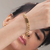 Women's Gold Small Bar Bracelet Waterproof & Anti-Tarnish