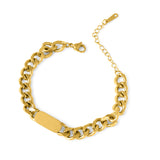Women's Gold Small Bar Bracelet Waterproof & Anti-Tarnish