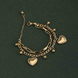 Women's Gold Hearts All Over Bracelet Waterproof & Anti-Tarnish