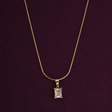 Women's Gold Plated Delicate Moonstone Necklace Waterproof & Anti-Tarnish