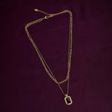 Women's Gold Plated Black Onyx Two Layer Necklace Waterproof & Anti-Tarnish
