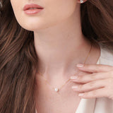 Women's Gold Plated Delicate Pearl Necklace Waterproof & Anti-Tarnish