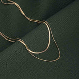 Women's Gold Plated Plain Chain Two Layer Necklace Waterproof & Anti-Tarnish