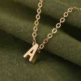 Women's Gold Plated Small Letter Necklace Waterproof & Anti-Tarnish