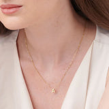 Women's Gold Plated Small Letter Necklace Waterproof & Anti-Tarnish