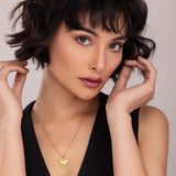 Women's Gold Plated Heart Rays Necklace Waterproof & Anti-Tarnish