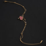 Women's Gold Water Lily Anklet Waterproof & Anti-Tarnish