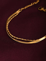 Women's Gold Multi-layered Beaded Bracelet Waterproof & Anti-Tarnish