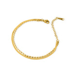 Women's Gold Multi-layered Beaded Bracelet Waterproof & Anti-Tarnish