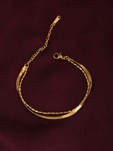 Women's Gold Multi-layered Beaded Bracelet Waterproof & Anti-Tarnish
