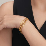 Women's Gold Equilibrium Link Bracelet Waterproof & Anti-Tarnish