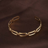 Women's Gold Minimalist Link Bracelet Waterproof & Anti-Tarnish