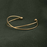 Women's Gold Crossover Kada Bracelet Waterproof & Anti-Tarnish