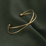 Women's Gold Crossover Kada Bracelet Waterproof & Anti-Tarnish