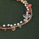 Women's Gold Minimalist Pearl Three Layred Bracelet Waterproof & Anti-Tarnish