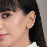 Women's Gold Plated Minimalist Heart Stud Earrings Waterproof & Anti-Tarnish