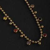 Women's Gold Plated Jewel Cascade Beaded Necklace Waterproof & Anti-Tarnish