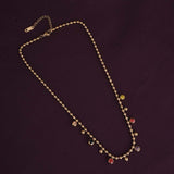 Women's Gold Plated Jewel Cascade Beaded Necklace Waterproof & Anti-Tarnish