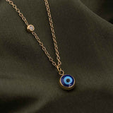 Women's Gold Plated Evil Eye Necklace Waterproof & Anti-Tarnish