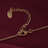 Women's Gold Plated InterLock Gold Chain Necklace Waterproof & Anti-Tarnish