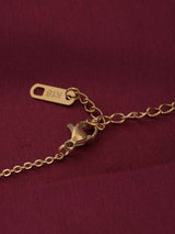 Women's Gold Plated Simple Chain Necklace with Star Charm Waterproof & Anti-Tarnish
