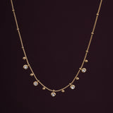 Men's Gold Shimmering Diamond Chain Necklace Waterproof & Anti-Tarnish