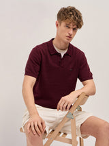 Men's Casual Slim Fit Solid Half Sleeves Polo Tshirt