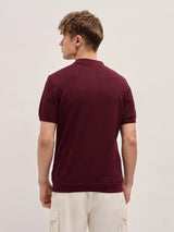 Men's Casual Slim Fit Solid Half Sleeves Polo Tshirt