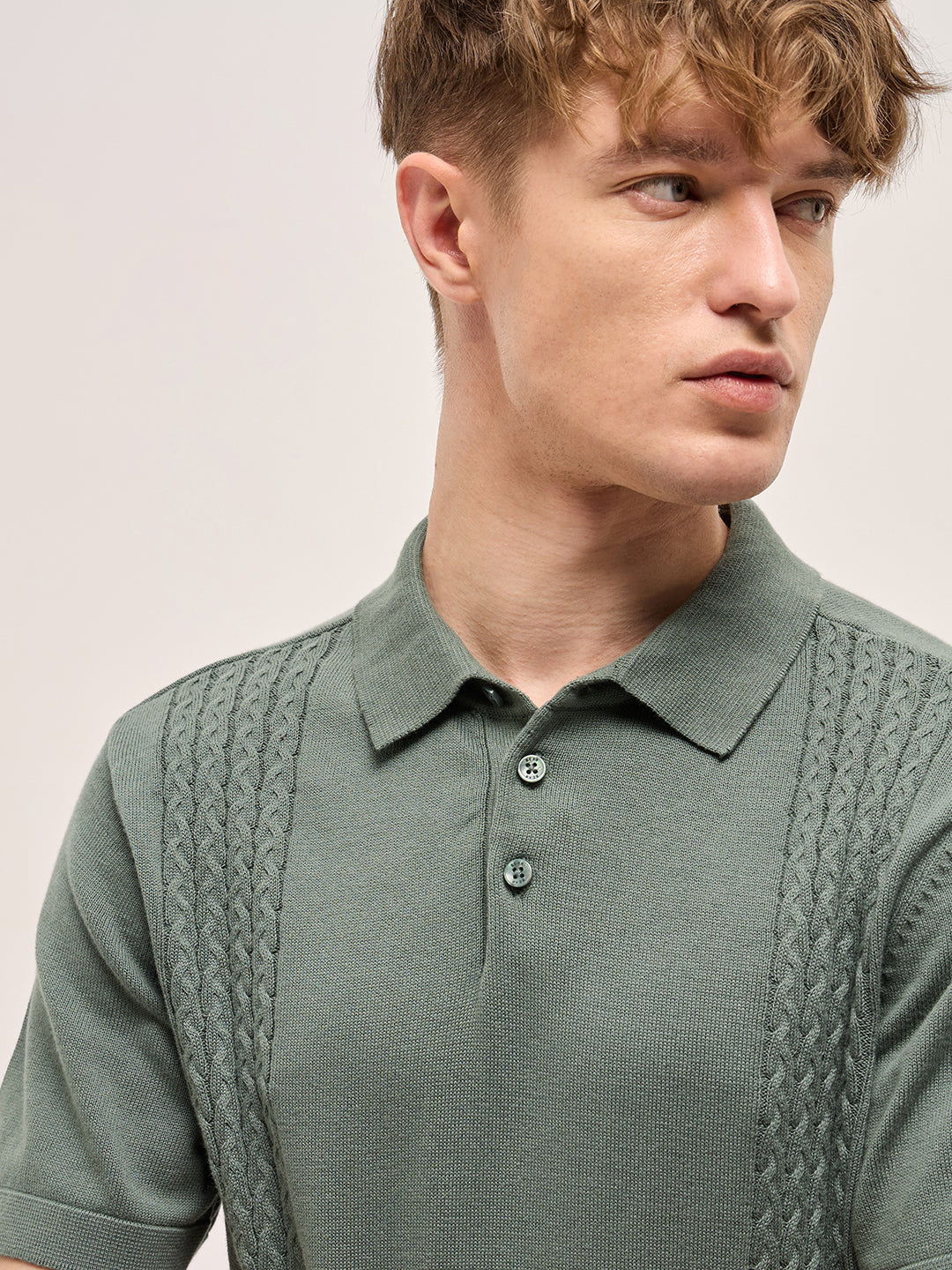 Men's Casual Slim Fit Solid Half Sleeves Polo Tshirt