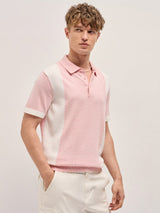 Men's Pink Casual Slim Fit Half Sleeves Polo Tshirt