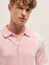 Men's Pink Casual Slim Fit Half Sleeves Polo Tshirt