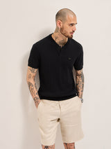 Men's Black Casual Regular Fit Solid Half Sleeves Tshirt