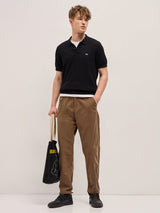 Men's Casual Slim Fit Solid Half Sleeves Polo Tshirt