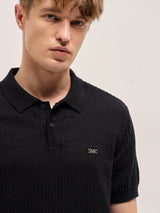Men's Casual Slim Fit Solid Half Sleeves Polo Tshirt