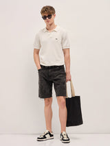 Men's Casual Slim Fit Solid Half Sleeves Polo Tshirt