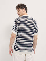Men's Black Casual Regular Fit Solid Half Sleeves Polo Tshirt