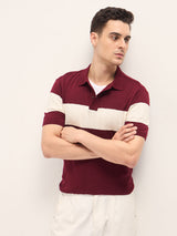 Men's Casual Slim Fit Solid Half Sleeves Polo Tshirt
