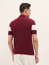 Men's Casual Slim Fit Solid Half Sleeves Polo Tshirt